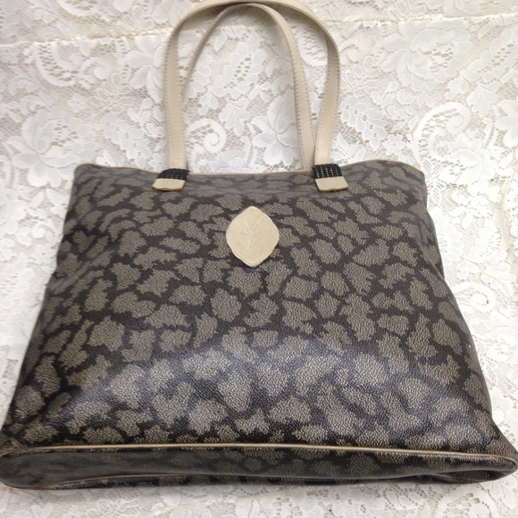 (SOLD) Yves Saint Laurent Large Coated Canvas Tote - Picture 11 of 16